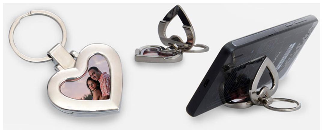 

Anmol Heart Shape Keychain With Photo Frame And Mobile Stand(2 Piece)