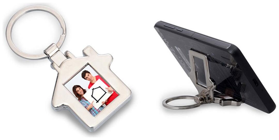 

Anmol Hut Shape Keychain With Photo Frame And Mobile Stand(2 Piece)