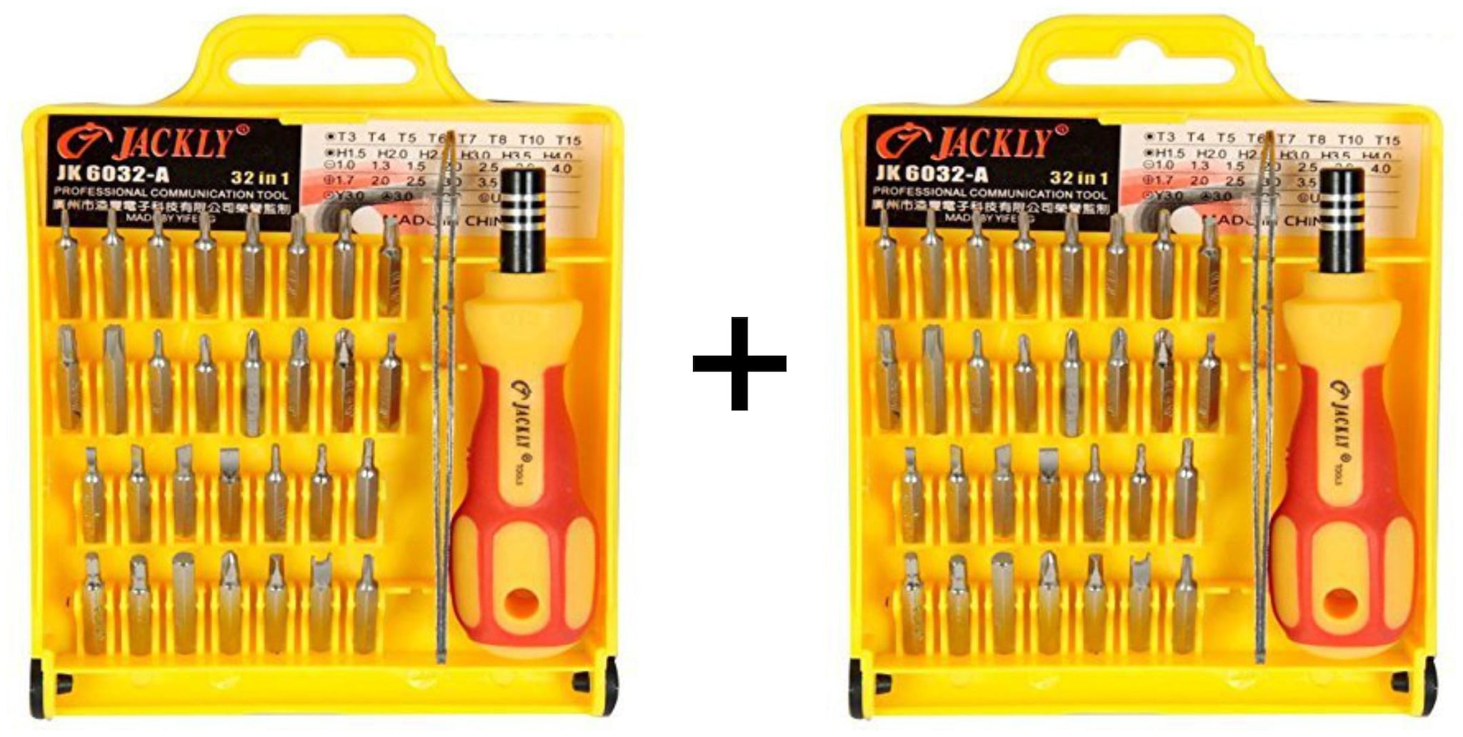 

Aryshaa Jackly 32 in 1 Tool Kit Interchangeable Precise Screwdriver Tool Set with Magnetic Holder (Pack of 2)