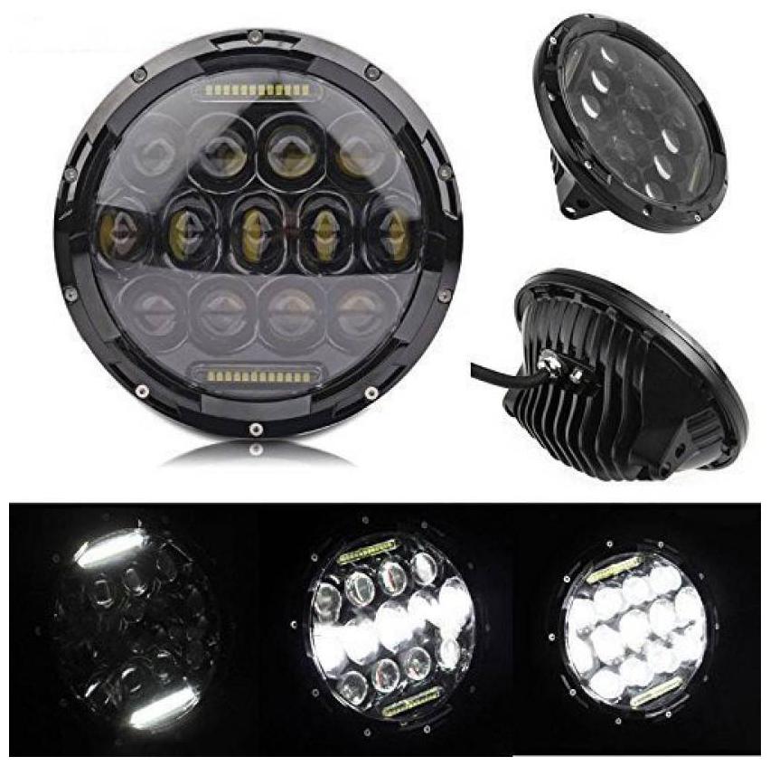 

Aucbe Mart 7inch Round Ring 13 LED Headlight with Turn Signal Lights for Royal enfeild Bike for Jeep Wrangler (Pack of 1)