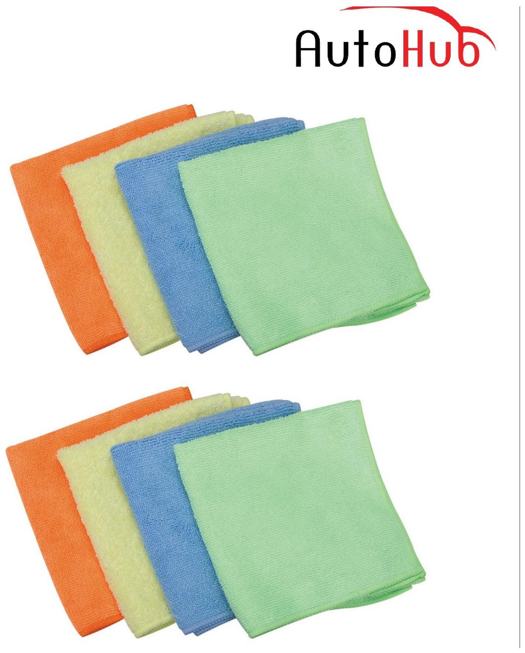 

Auto Hub MicroFibre Car Cleaning Cloths - Pack of 8