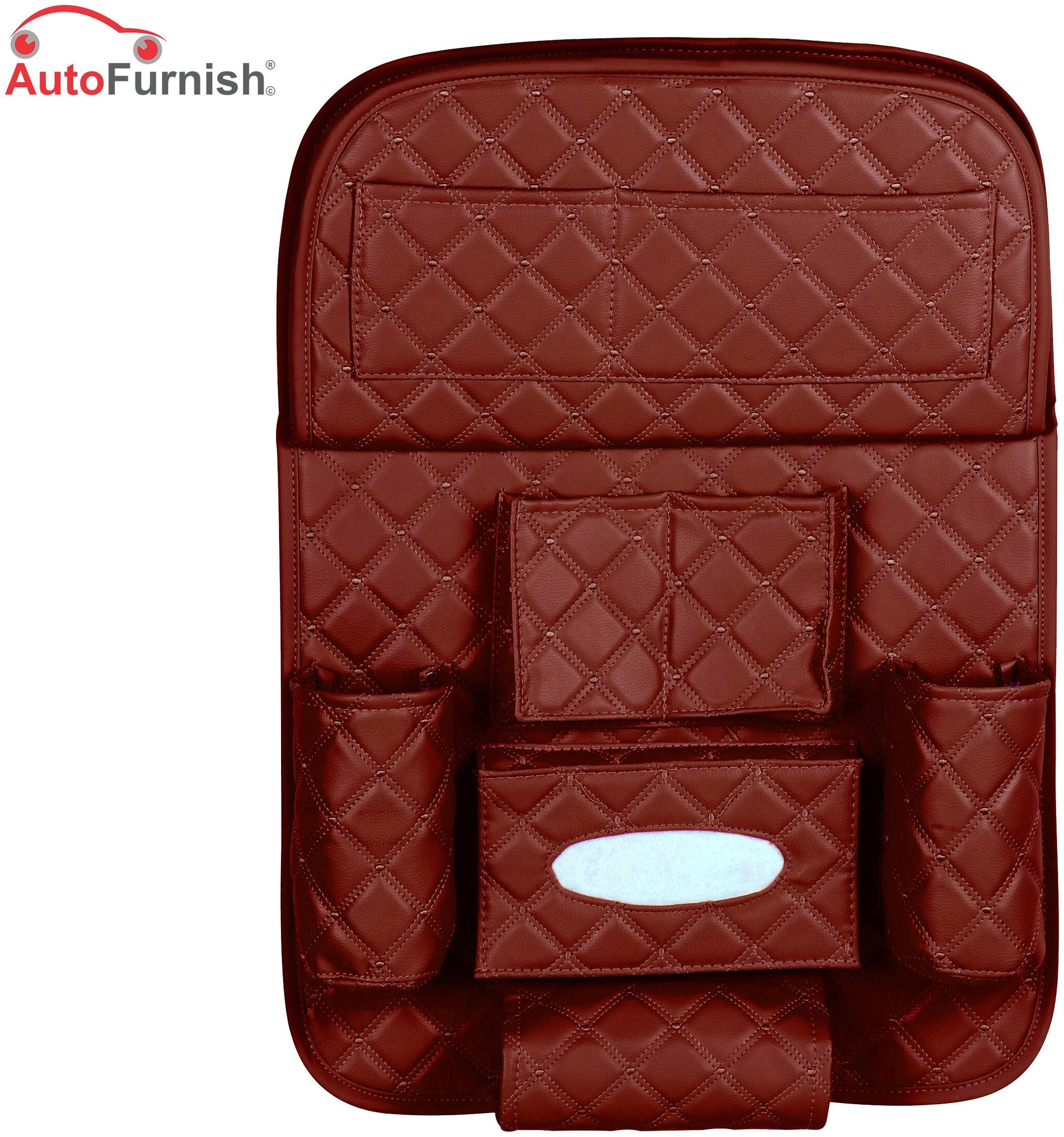 

Autofurnish Holders Storage Seat Back Multi Pocket storage Bag For Car Leatherite Universal Assorted Color