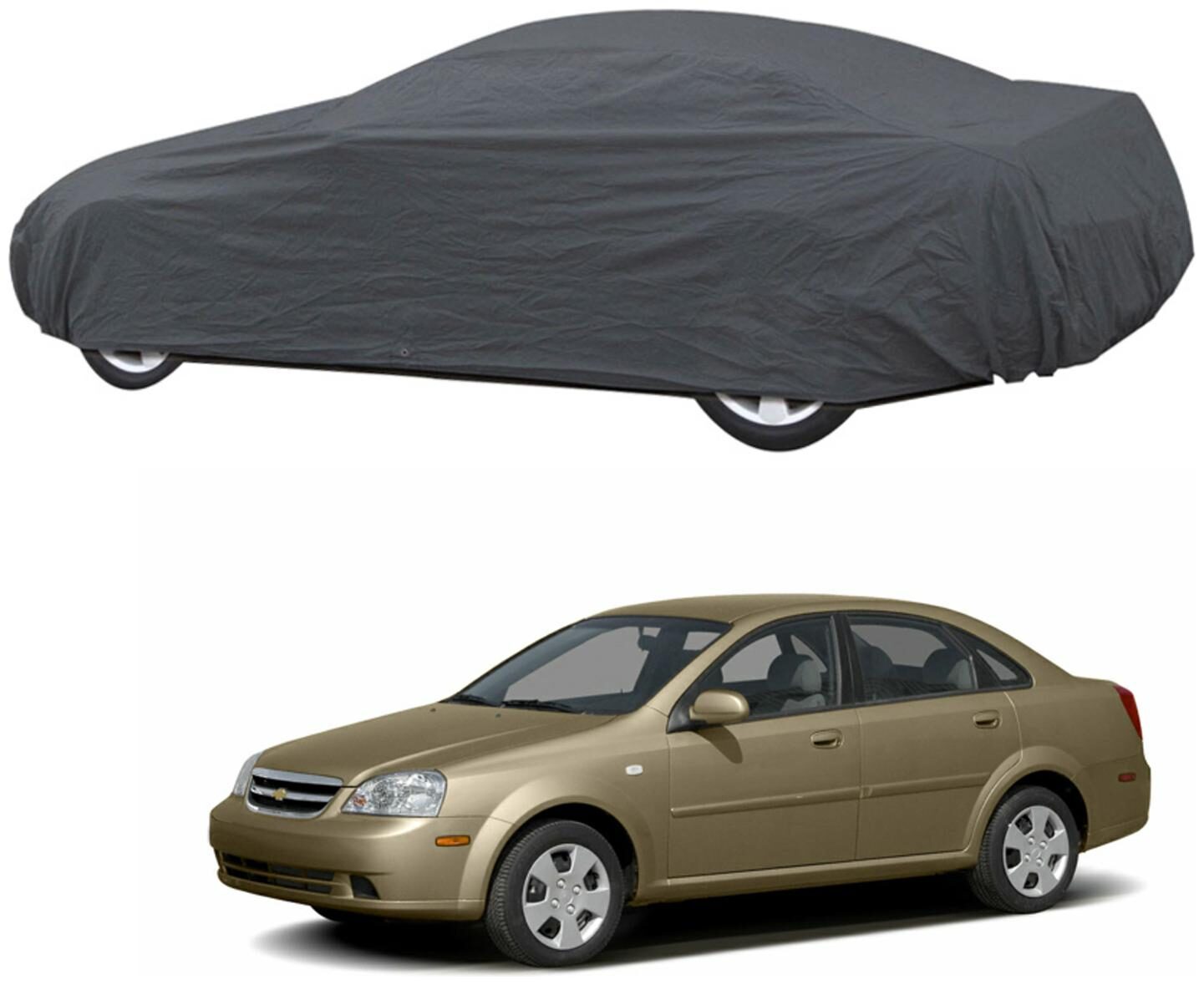 

AutoRetail Chevrolet OPTRA Grey Car Body Cover for 2019 Model (Triple Stiched without Mirror Pocket)