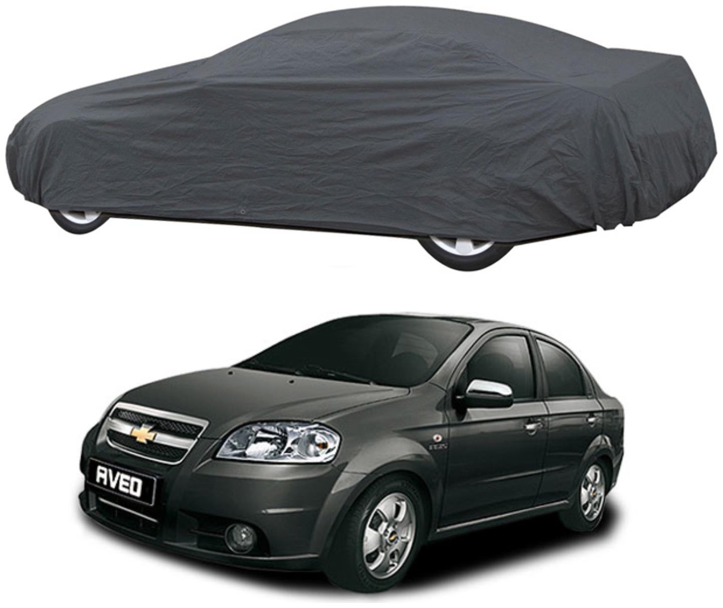 

AutoRetail Chevrolet AVEO Grey Car Body Cover for 2010 Model (Triple Stiched without Mirror Pocket)