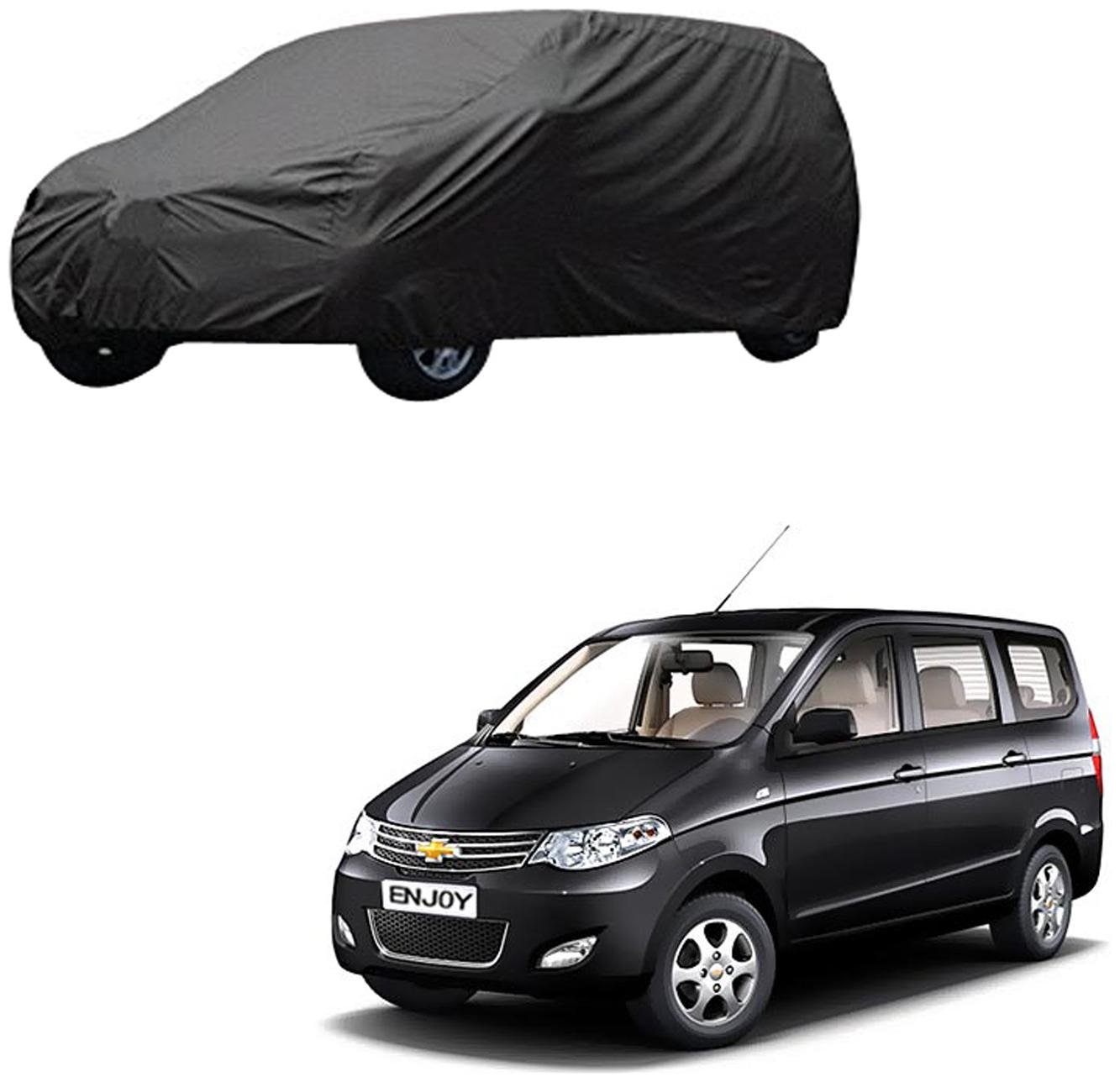 

AutoRetail Chevrolet ENJOY Grey Car Body Cover for 2015 Model (Triple Stiched without Mirror Pocket)
