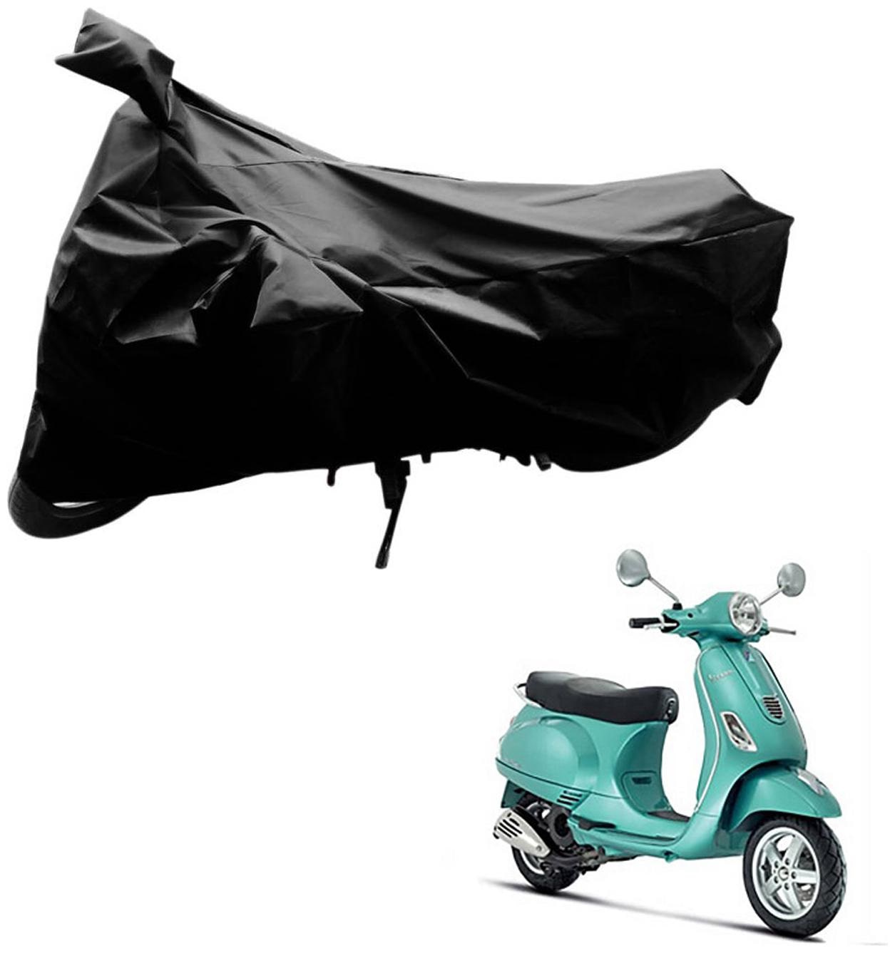 

AutoRetail Dust Proof Two Wheeler Polyster Cover for Mahindra Vespa Lx (Mirror Pocket Black Color)