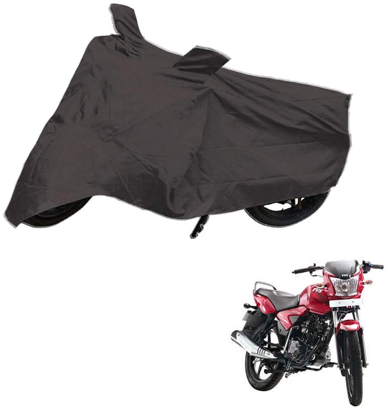 

AutoRetail Dust Proof Two Wheeler Polyster Cover for TVS Jive (Mirror Pocket Grey Color)