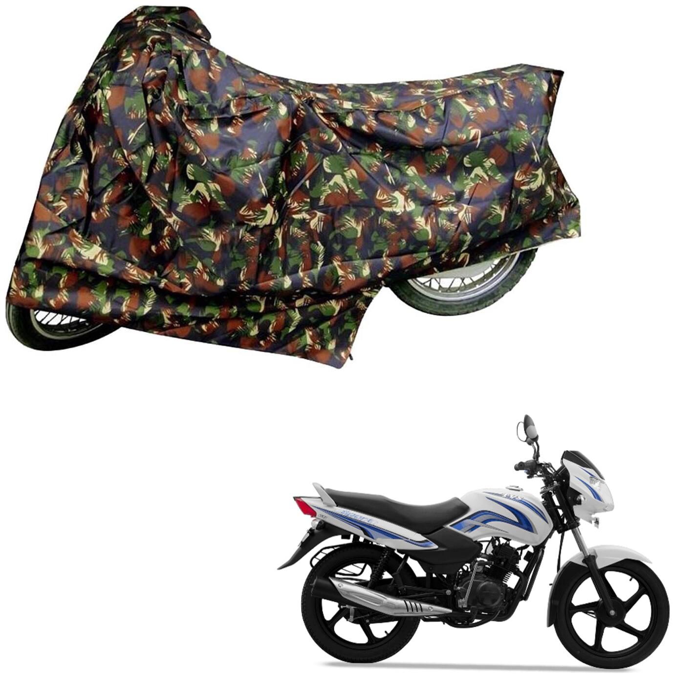 

AutoRetail Dust Proof Two Wheeler Polyster Cover for TVS Star Sport (Mirror Pocket Multi Color)