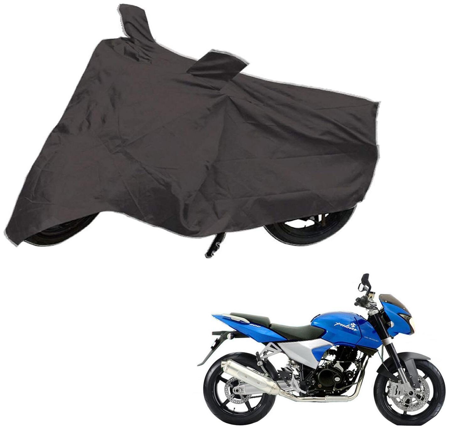 

AutoRetail Dust Proof Two Wheeler Polyster Cover for Bajaj Pulsar 150 DTS-i (Mirror Pocket Grey Color)