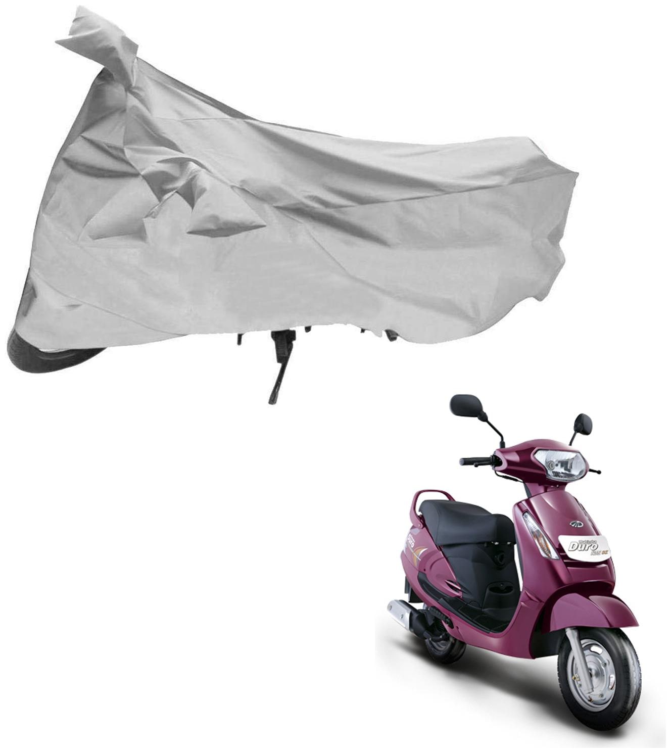 

AutoRetail Dust Proof Two Wheeler Polyster Cover for Mahindra Kine (Mirror Pocket Silver Color)