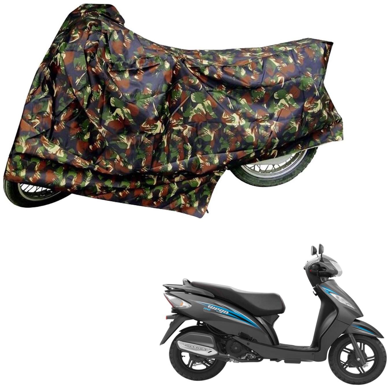 

AutoRetail Dust Proof Two Wheeler Polyster Cover for TVS Wego (Mirror Pocket Multi Color)