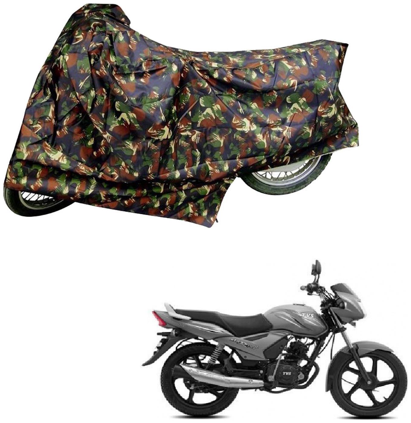 

AutoRetail Dust Proof Two Wheeler Polyster Cover for TVS Star City (Mirror Pocket Multi Color)