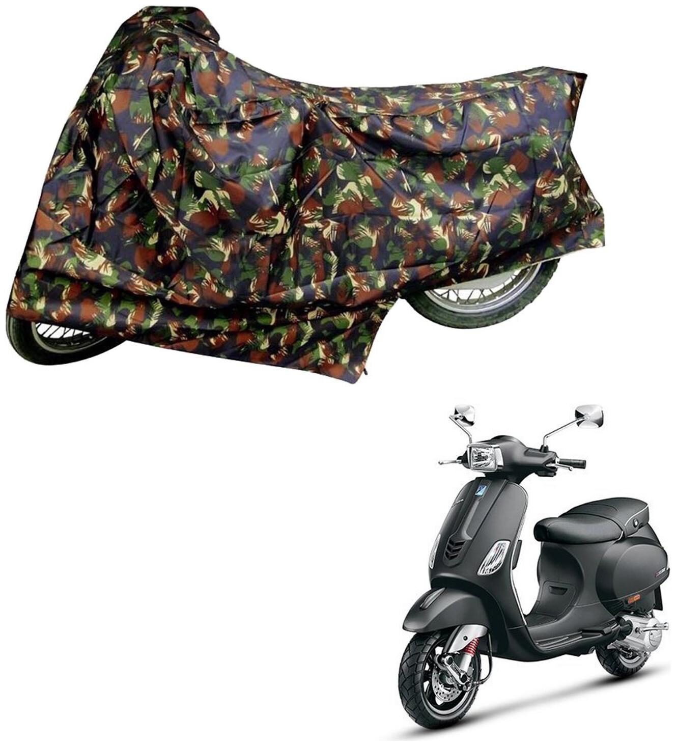 

AutoRetail Dust Proof Two Wheeler Polyster Cover for Piaggio Vespa VX (Mirror Pocket Multi Color)