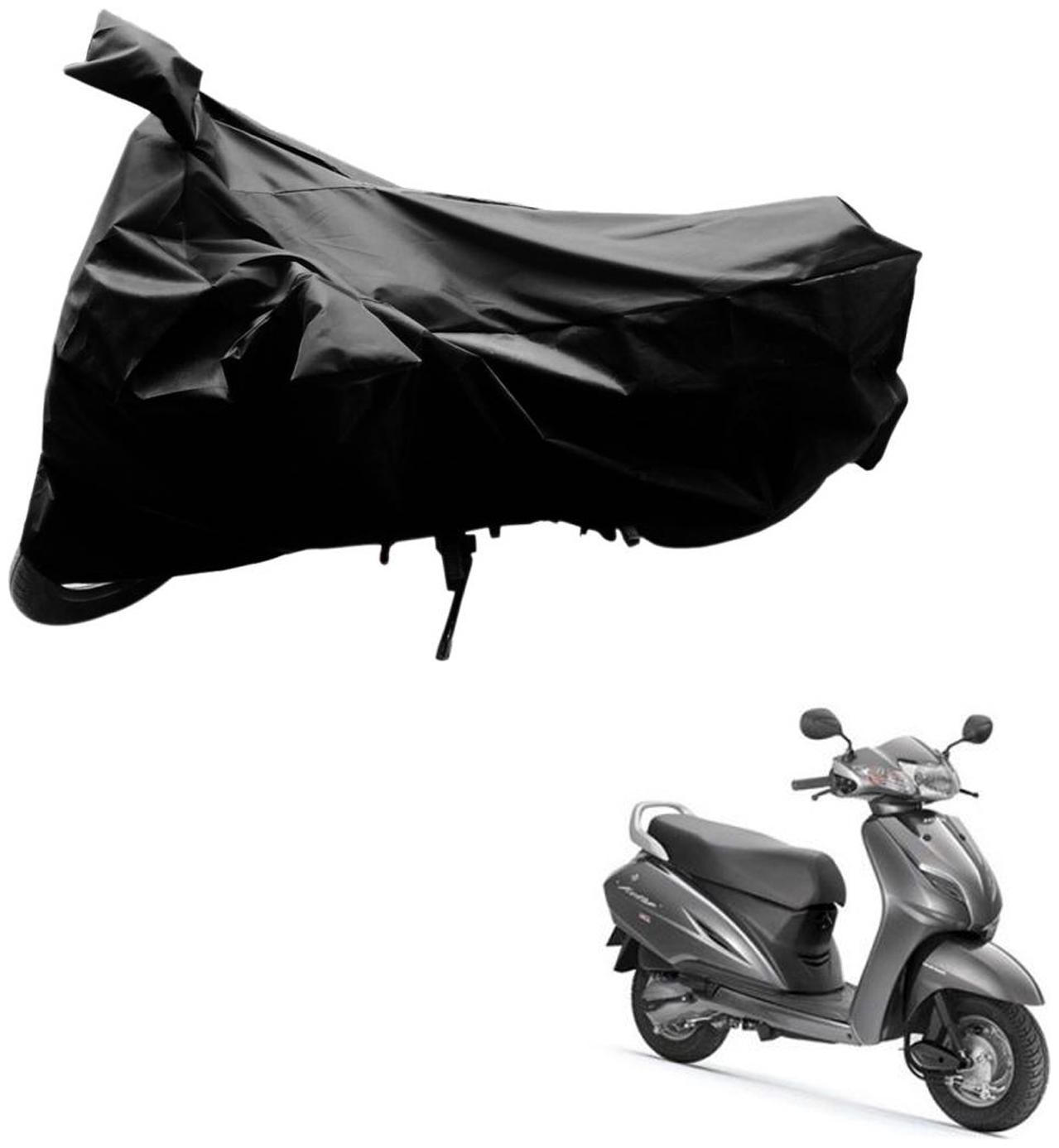 

AutoRetail Dust Proof Two Wheeler Polyster Cover for Honda Activa 3G (Mirror Pocket Black Color)