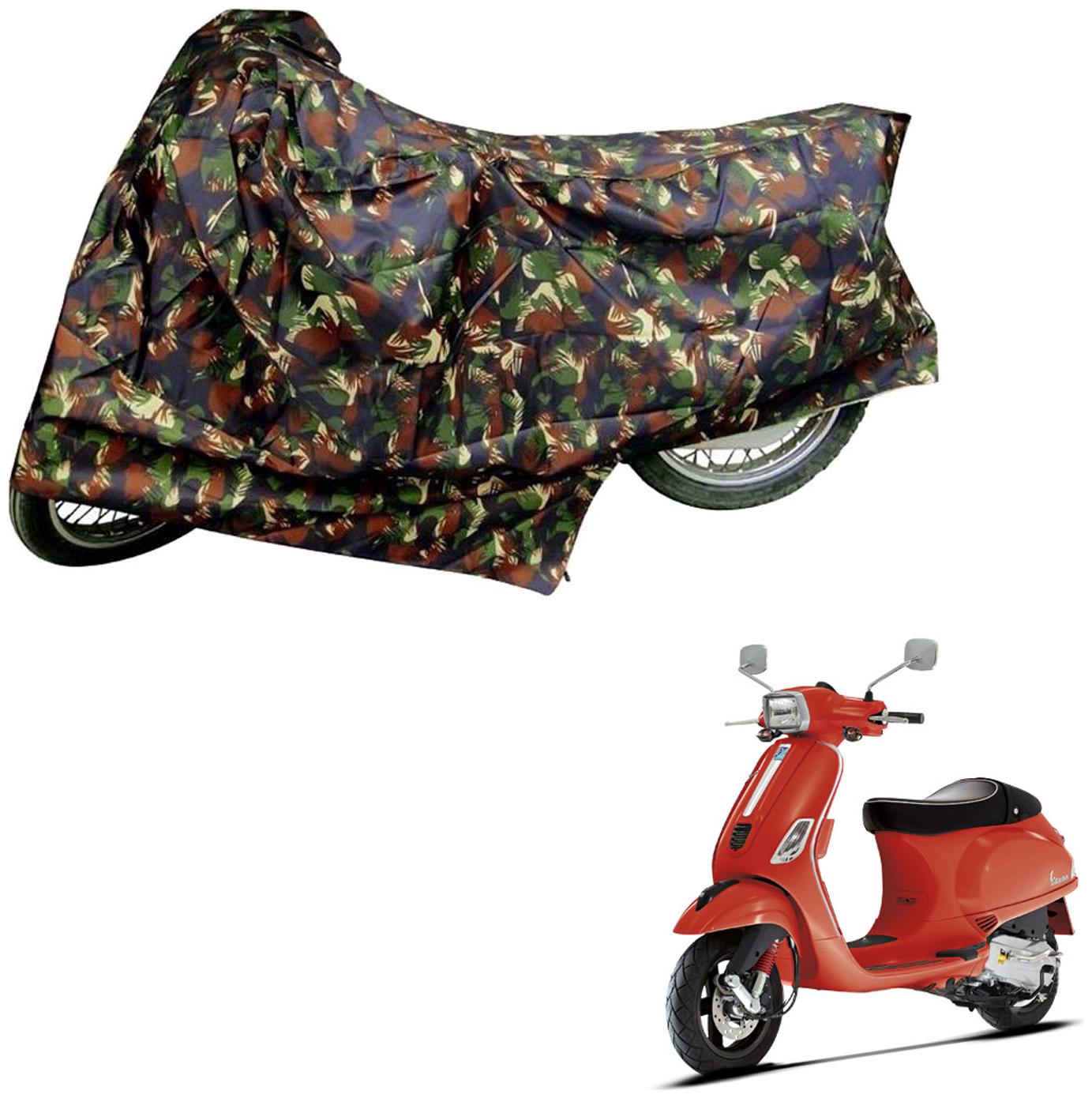 

AutoRetail Dust Proof Two Wheeler Polyster Cover for Piaggio Vespa S (Mirror Pocket Multi Color)