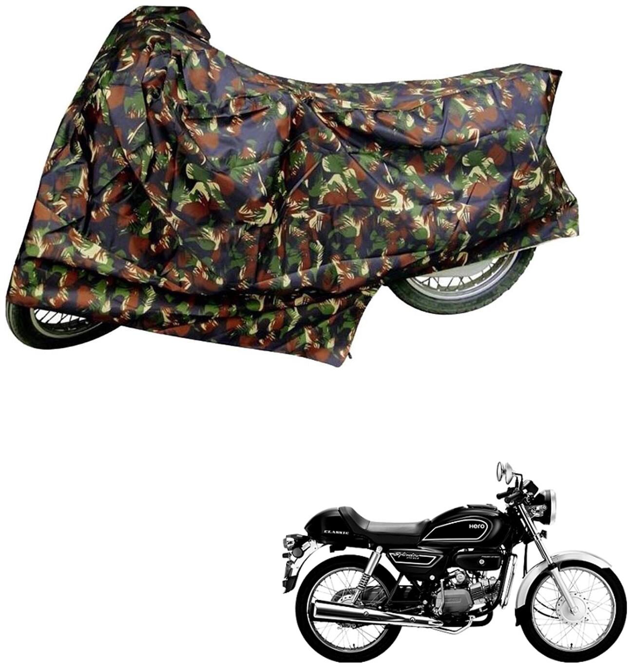 

AutoRetail Dust Proof Two Wheeler Polyster Cover for Hero Splendor Pro Classic (Mirror Pocket Multi Color)