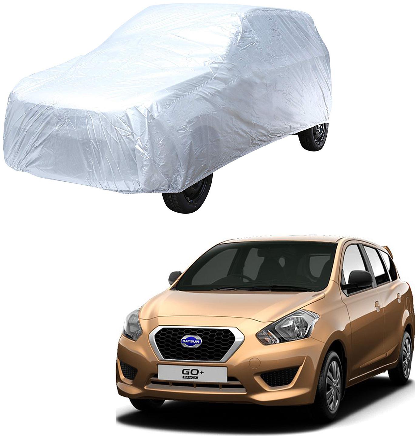 

AutoRetail Datsun GO Silver Matty Car Body Cover for 2016 Model (Triple Stiched without Mirror Pocket)