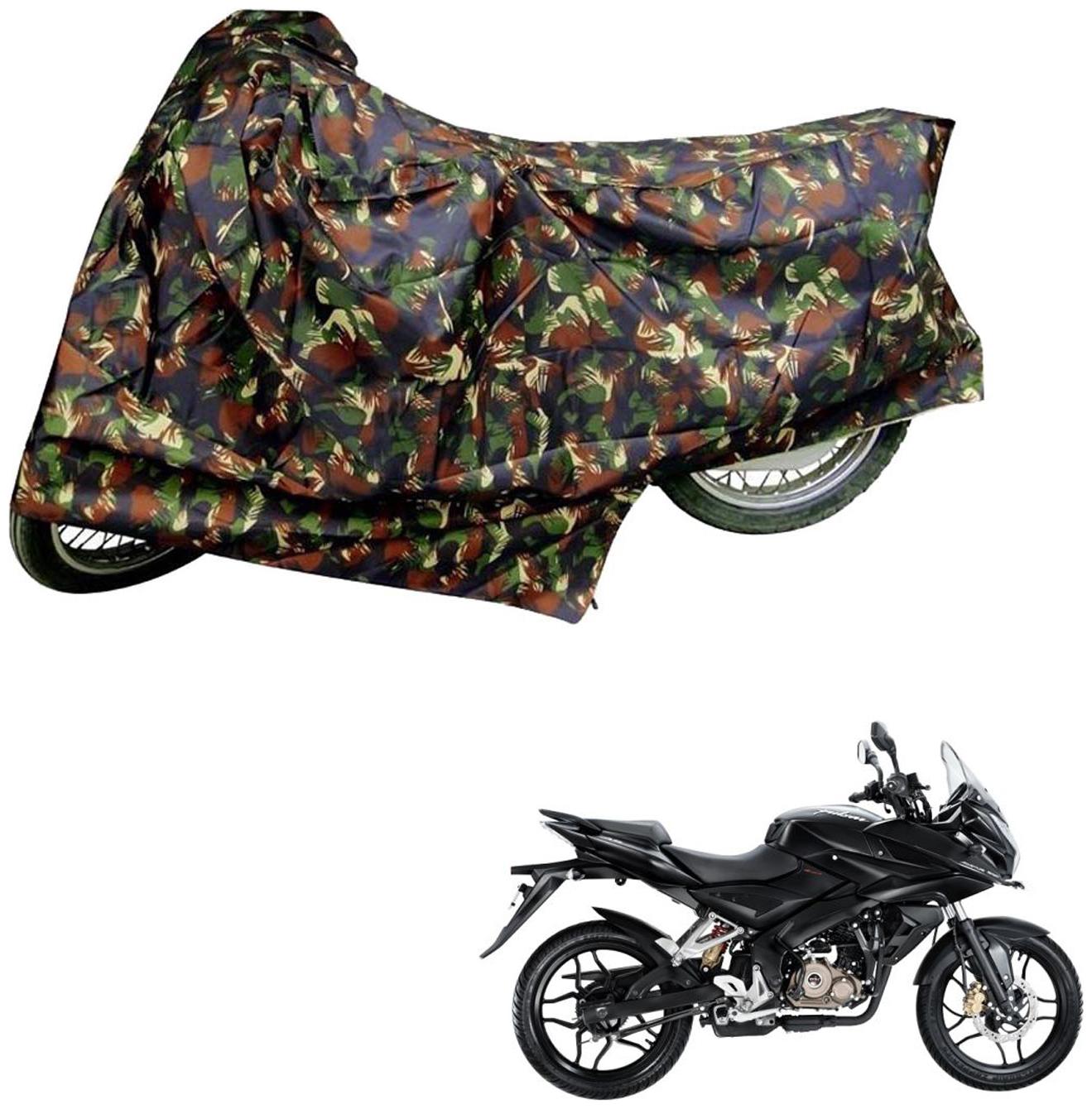 

AutoRetail Dust Proof Two Wheeler Polyster Cover for Bajaj Pulsar AS 150 (Mirror Pocket Multi Color)