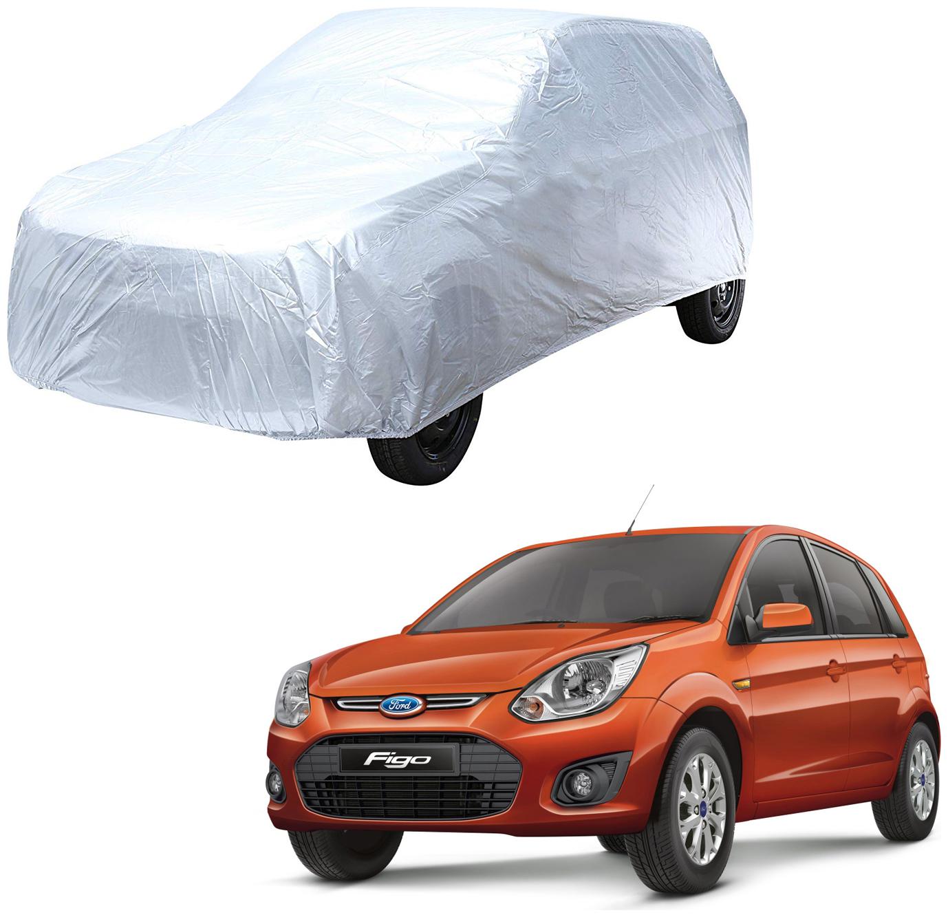 

AutoRetail Ford Figo Silver Matty Car Body Cover For 2015 Model (Triple Stiched without Mirror Pocket)