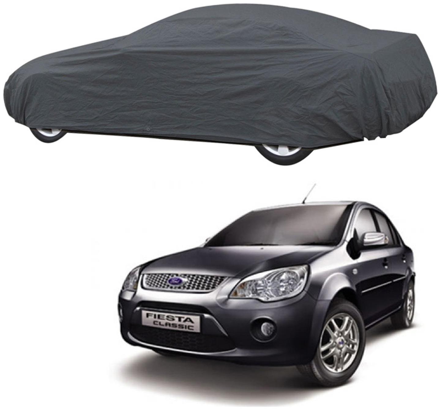 

AutoRetail Ford FIESTA Grey Car Body Cover for 2011 Model (Triple Stiched without Mirror Pocket)