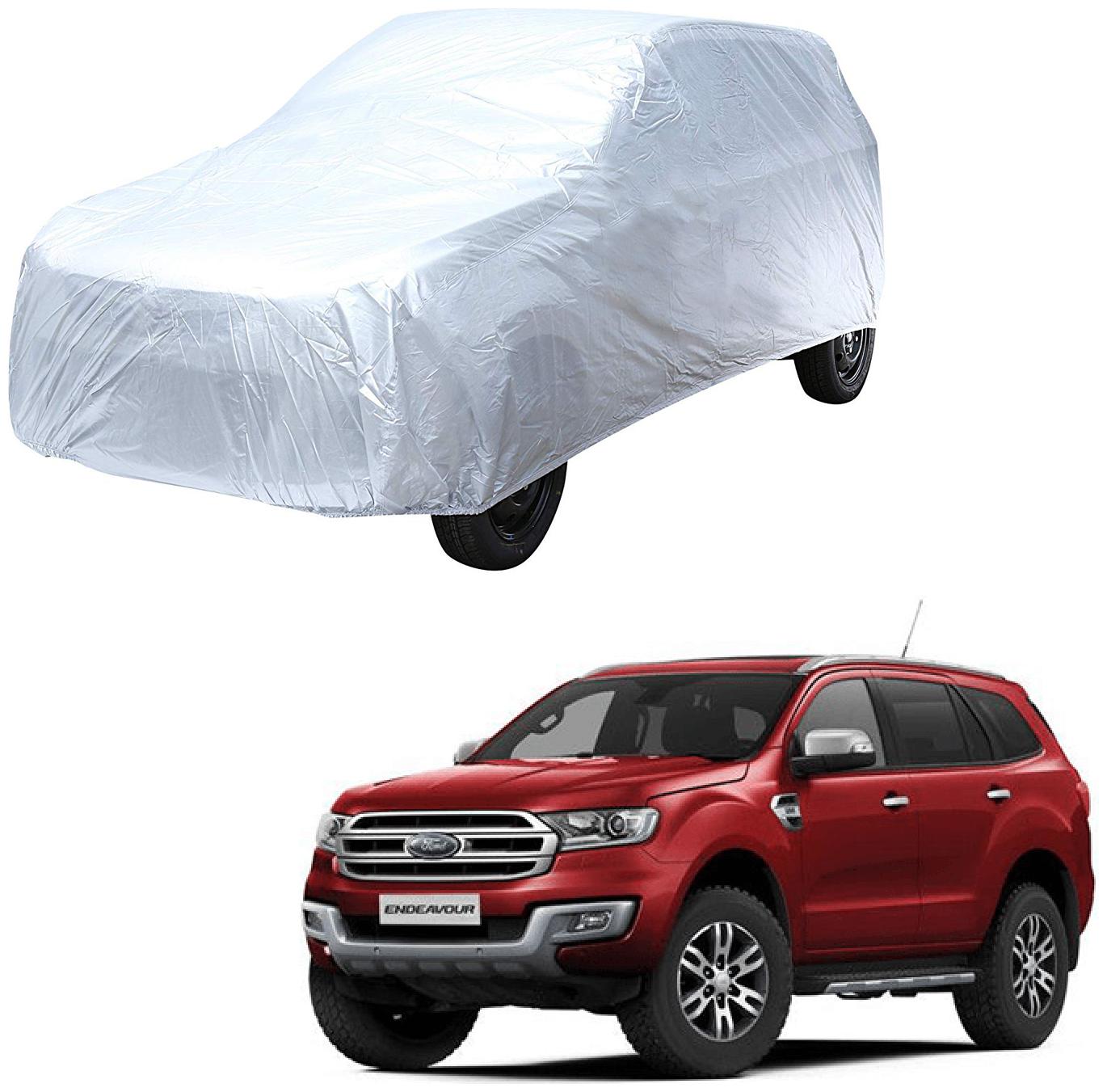 

AutoRetail Ford ENDEAVOUR Silver Matty Car Body Cover for 2019 Model (Triple Stiched without Mirror Pocket)