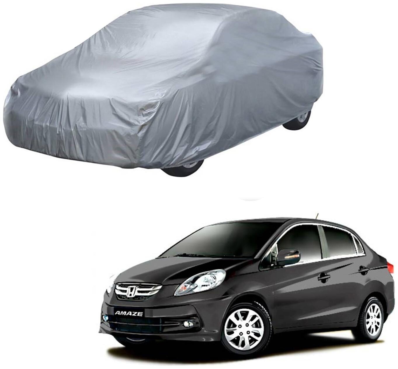 

AutoRetail Honda Amaze Silver Matty Car Body Cover for 2014 Model (Triple Stiched without Mirror Pocket)