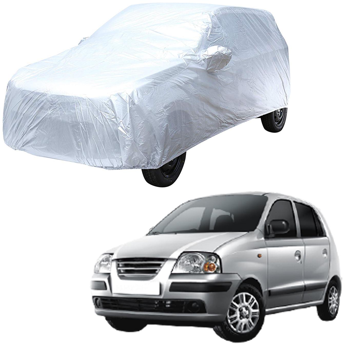 

AutoRetail Hyundai Santroxing Silver Matty Car Body Cover For 2000 Model (Mirror Pocket Triple Stiched)
