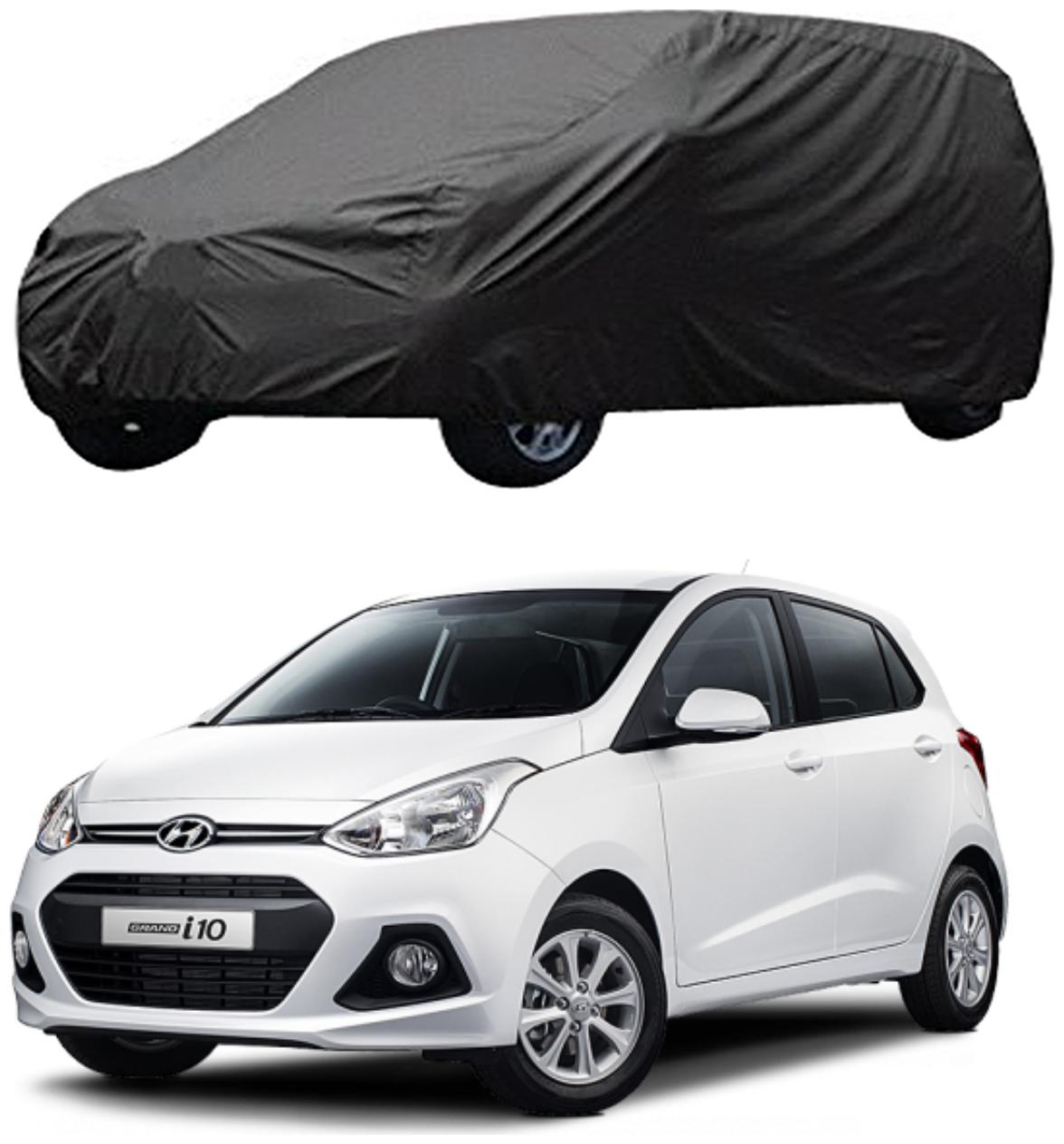 

AutoRetail Hyundai Grand i10 Grey Car Body Cover for 2012 Model (Triple Stiched without Mirror Pocket)
