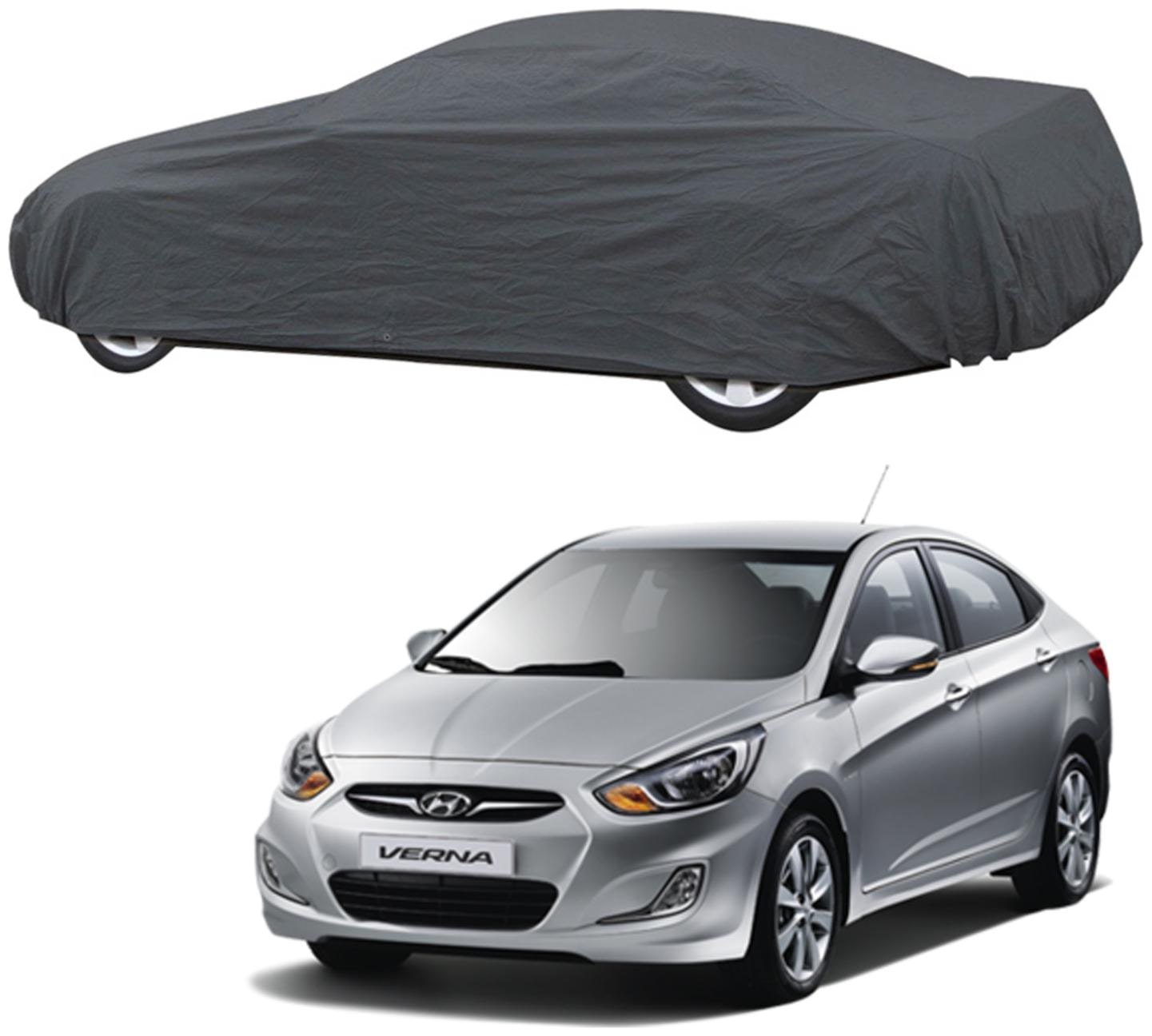 

AutoRetail Hyundai Fluidic Verna Grey Car Body Cover For 2012 Model (Triple Stiched without Mirror Pocket)