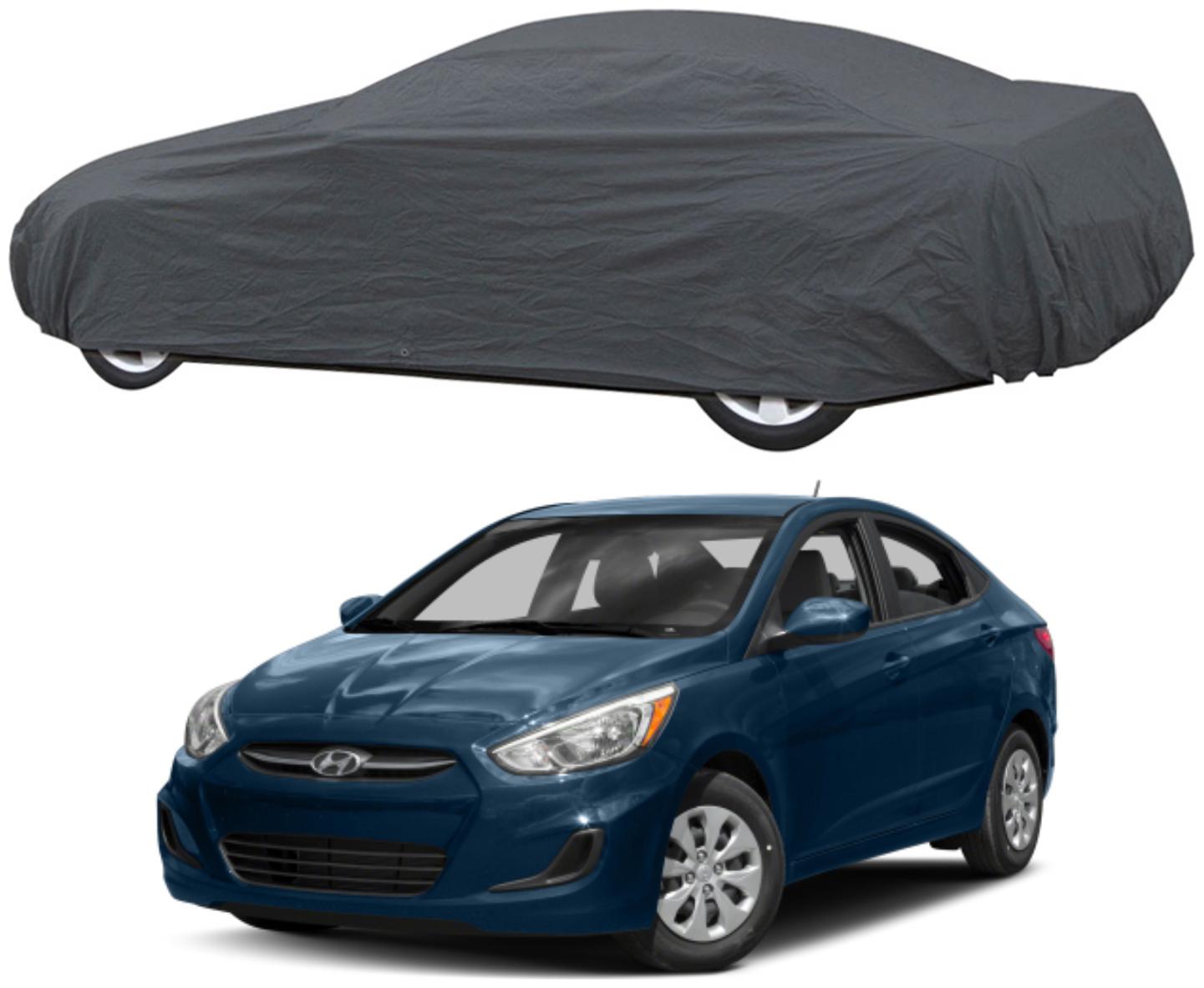 

AutoRetail Hyundai Accent Grey Car Body Cover for 2011 Model (Triple Stiched without Mirror Pocket)