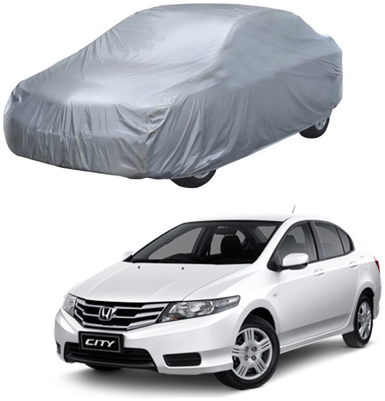 

AutoRetail Honda City Silver Matty Car Body Cover For 2016 Model (Triple Stiched without Mirror Pocket)