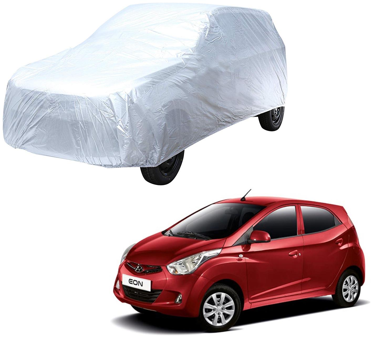 

AutoRetail Hyundai Eon Silver Matty Car Body Cover for 2018 Model (Triple Stiched without Mirror Pocket)