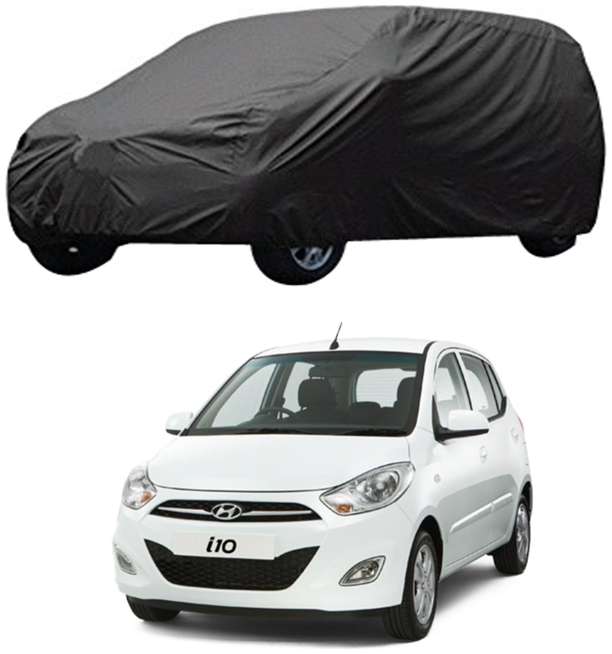 

AutoRetail Hyundai I10 Grey Car Body Cover for 2015 Model (Triple Stiched without Mirror Pocket)