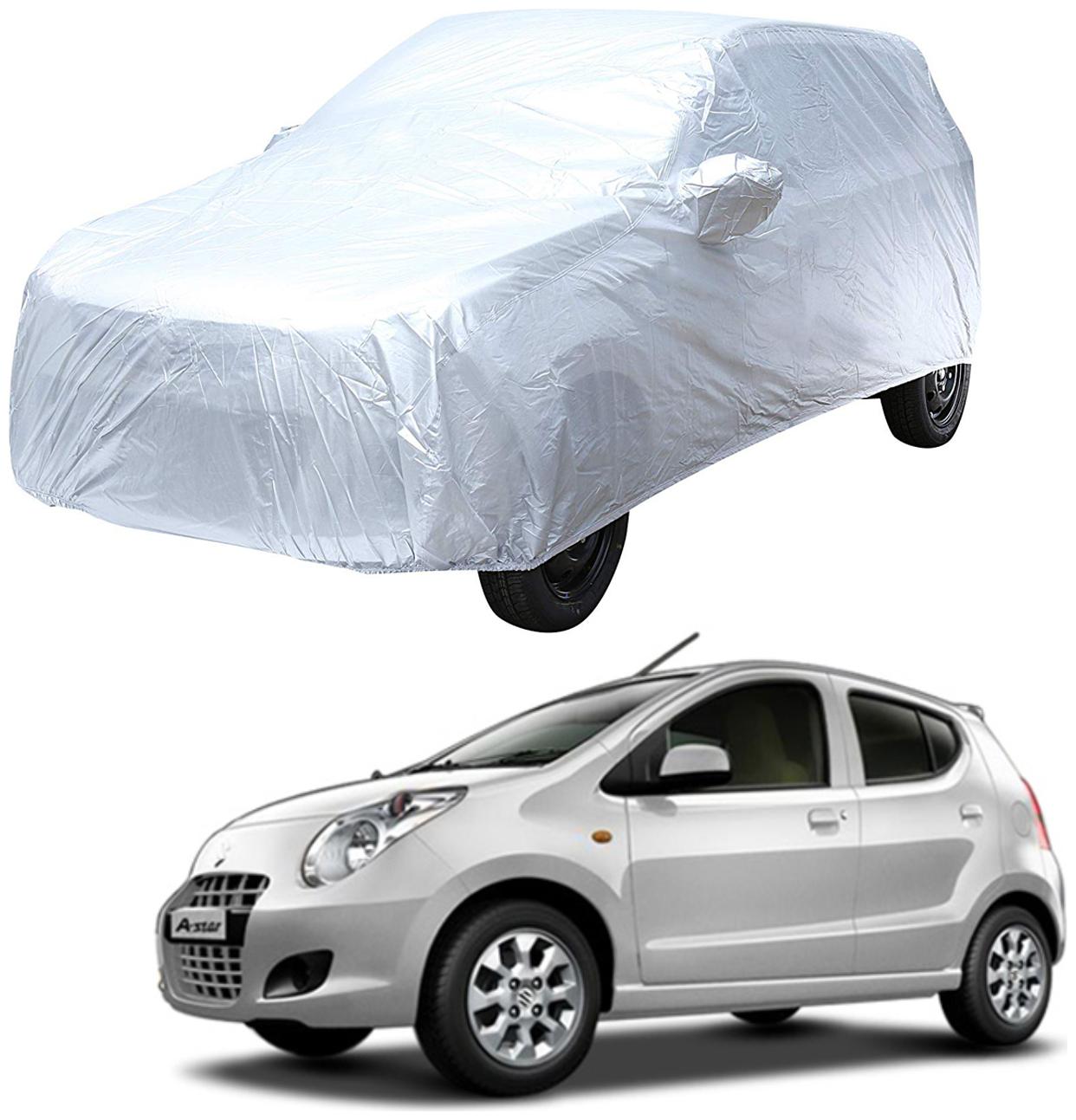 

AutoRetail Maruti Suzuki A-Star Silver Matty Car Body Cover for 2019 Model (Mirror Pocket Triple Stiched)