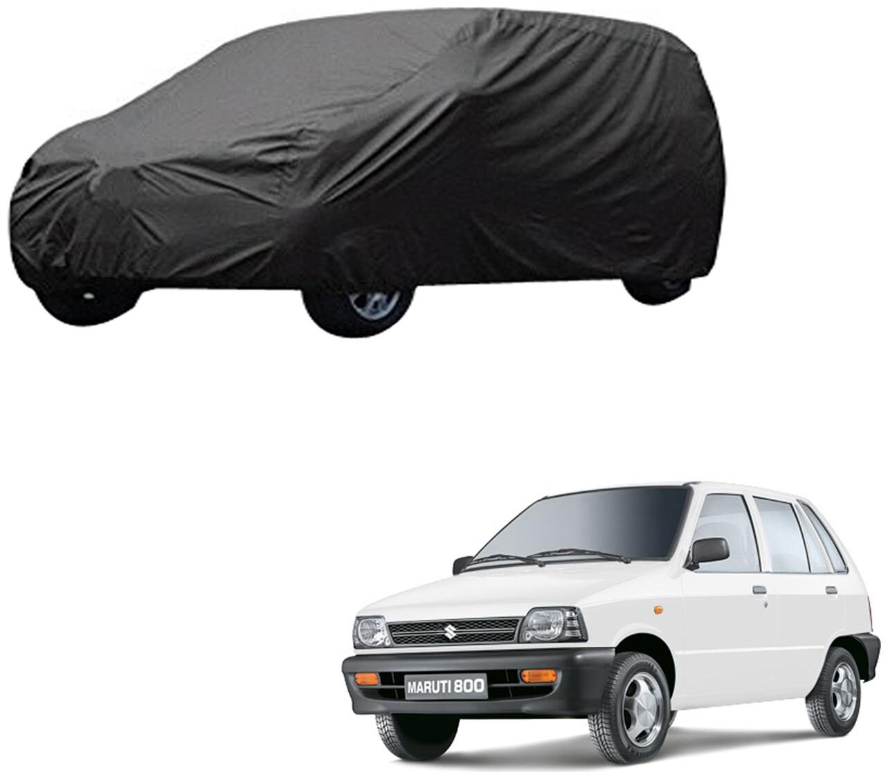 

AutoRetail Maruti Suzuki 800 Grey Car Body Cover for 2002 Model (Triple Stiched without Mirror Pocket)