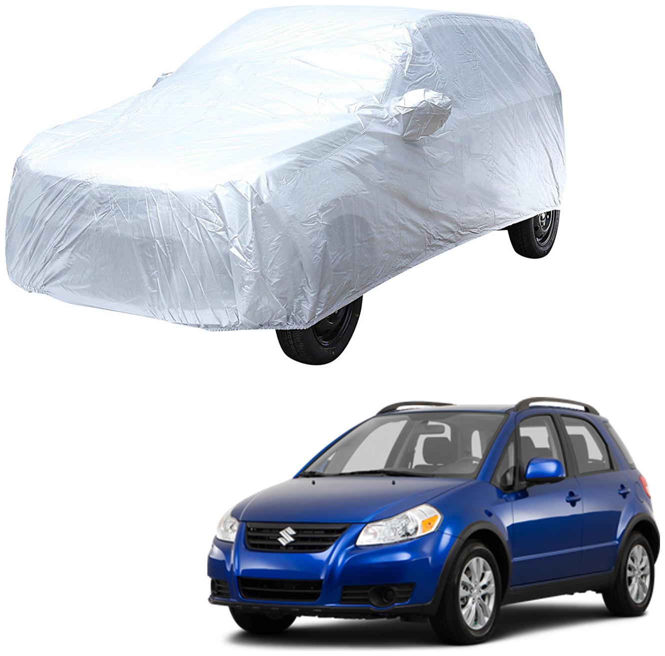 

AutoRetail Maruti Suzuki SX4 Silver Matty Car Body Cover for 2019 Model (Mirror Pocket Triple Stiched)