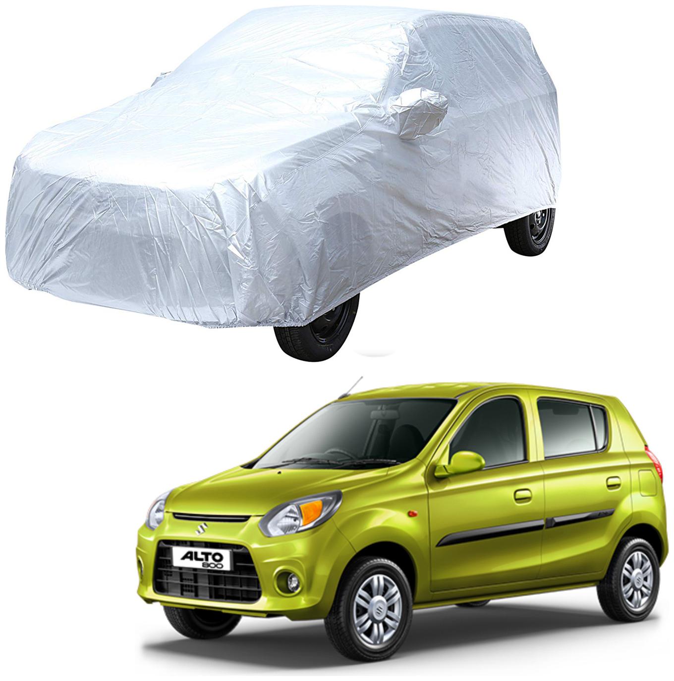 

AutoRetail Maruti Suzuki Alto Silver Matty Car Body Cover for 2001 Model (Mirror Pocket Triple Stiched)