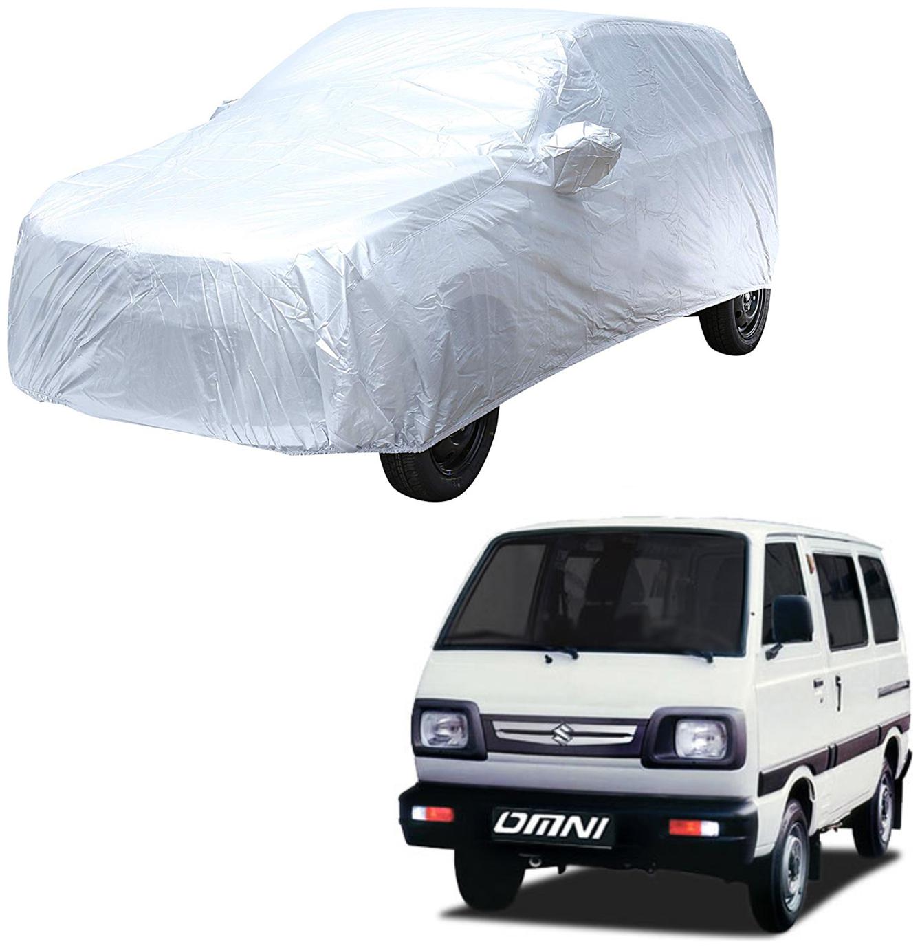 

AutoRetail Maruti Suzuki Omni Silver Matty Car Body Cover For 2006 Model (Mirror Pocket Triple Stiched)