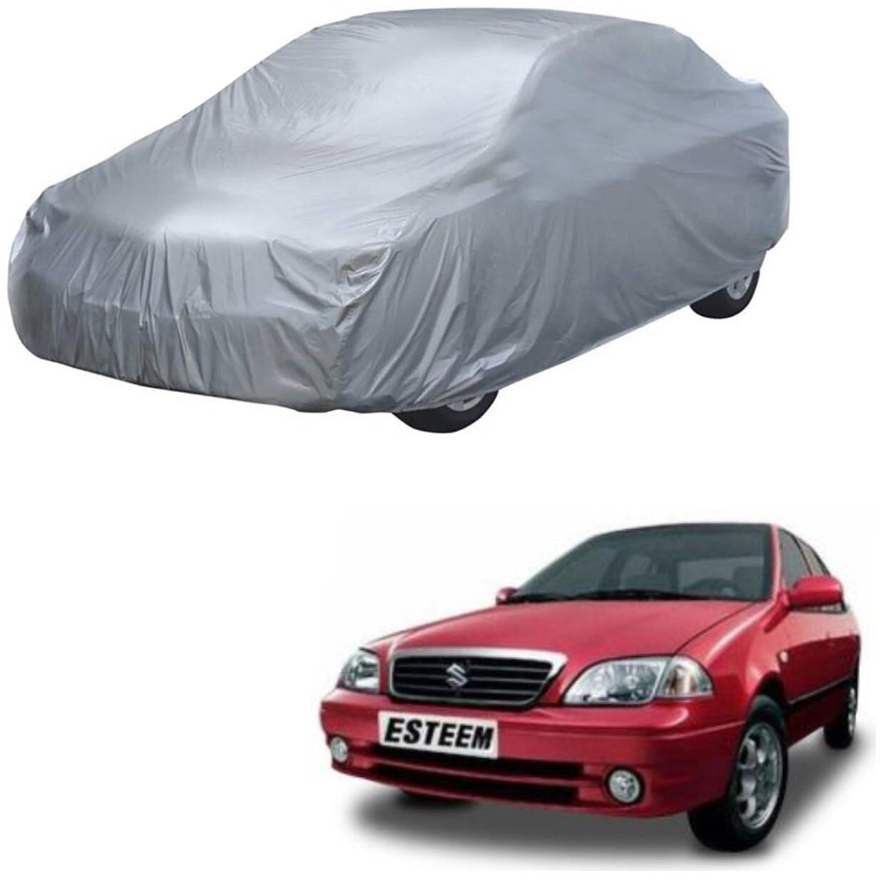 

AutoRetail Maruti Suzuki Esteem Silver Matty Car Body Cover For 2018 Model (Triple Stiched without Mirror Pocket)