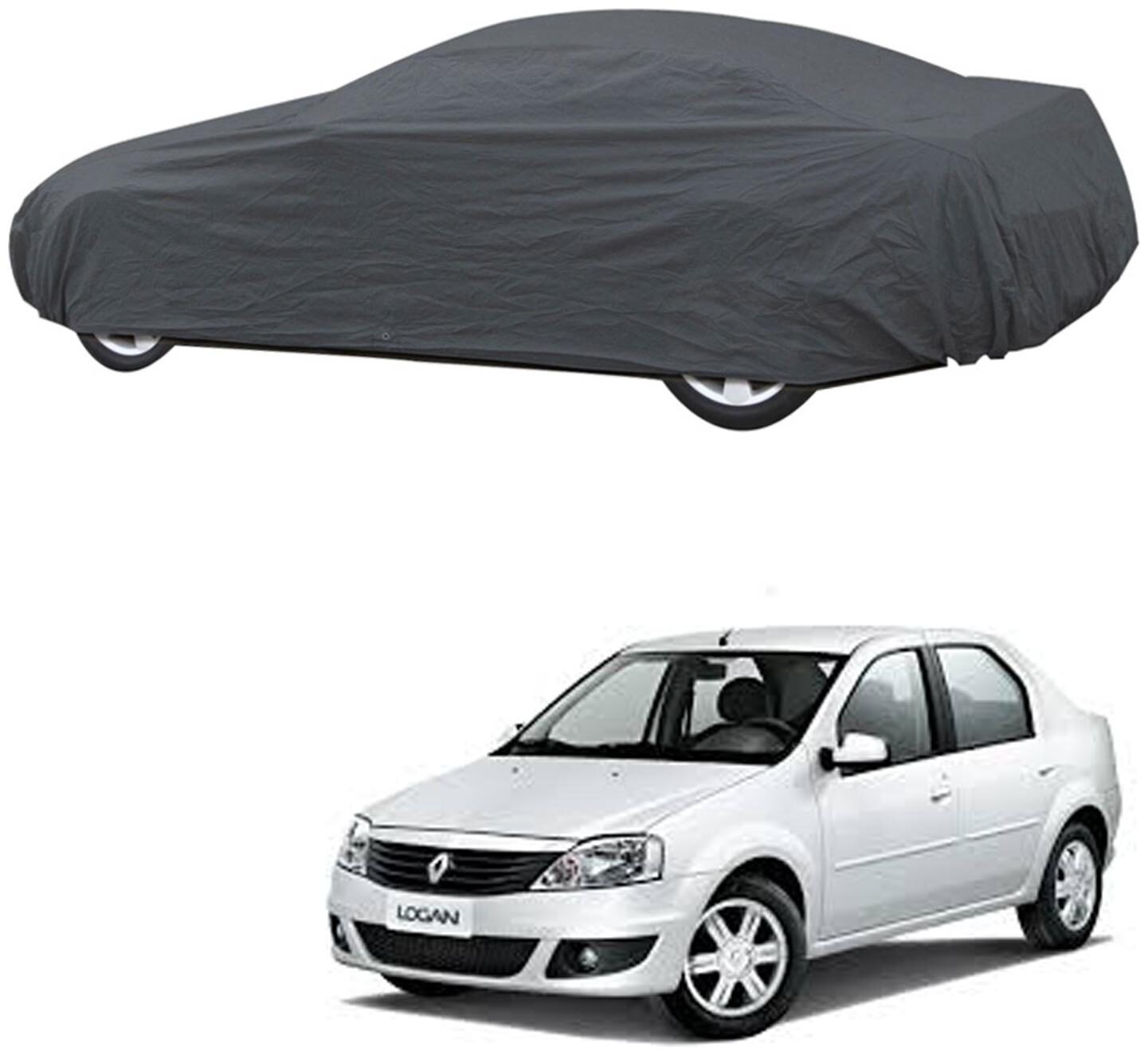 

AutoRetail Mahindra LOGAN Grey Car Body Cover for 2019 Model (Triple Stiched without Mirror Pocket)
