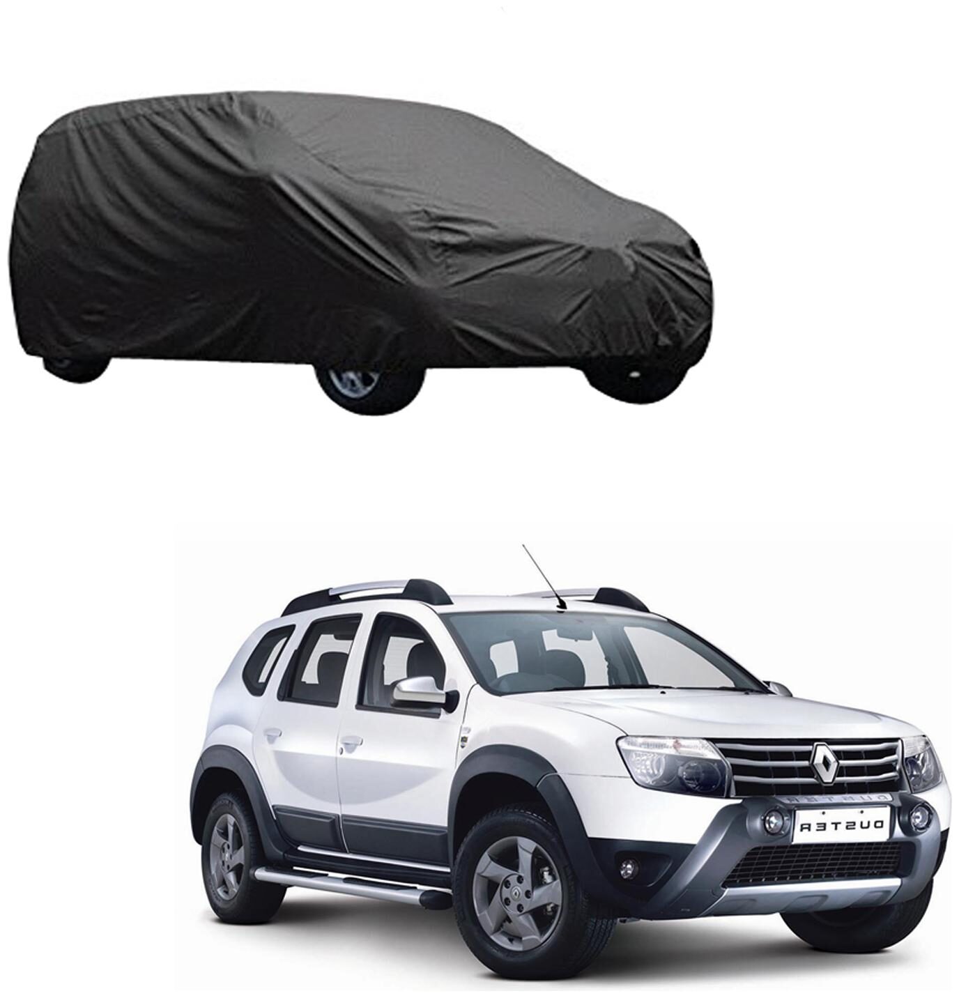 

AutoRetail Renault DUSTER Grey Car Body Cover for 2017 Model (Triple Stiched without Mirror Pocket)