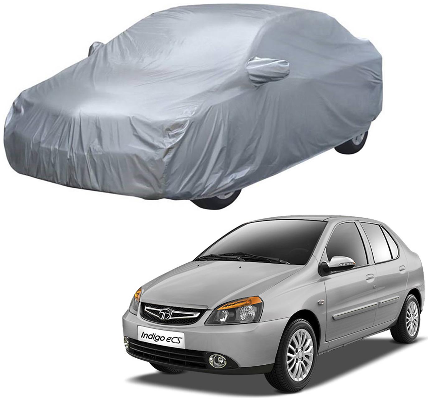 

AutoRetail Tata INDIGO CS Silver Matty Car Body Cover for 2017 Model (Mirror Pocket Triple Stiched)
