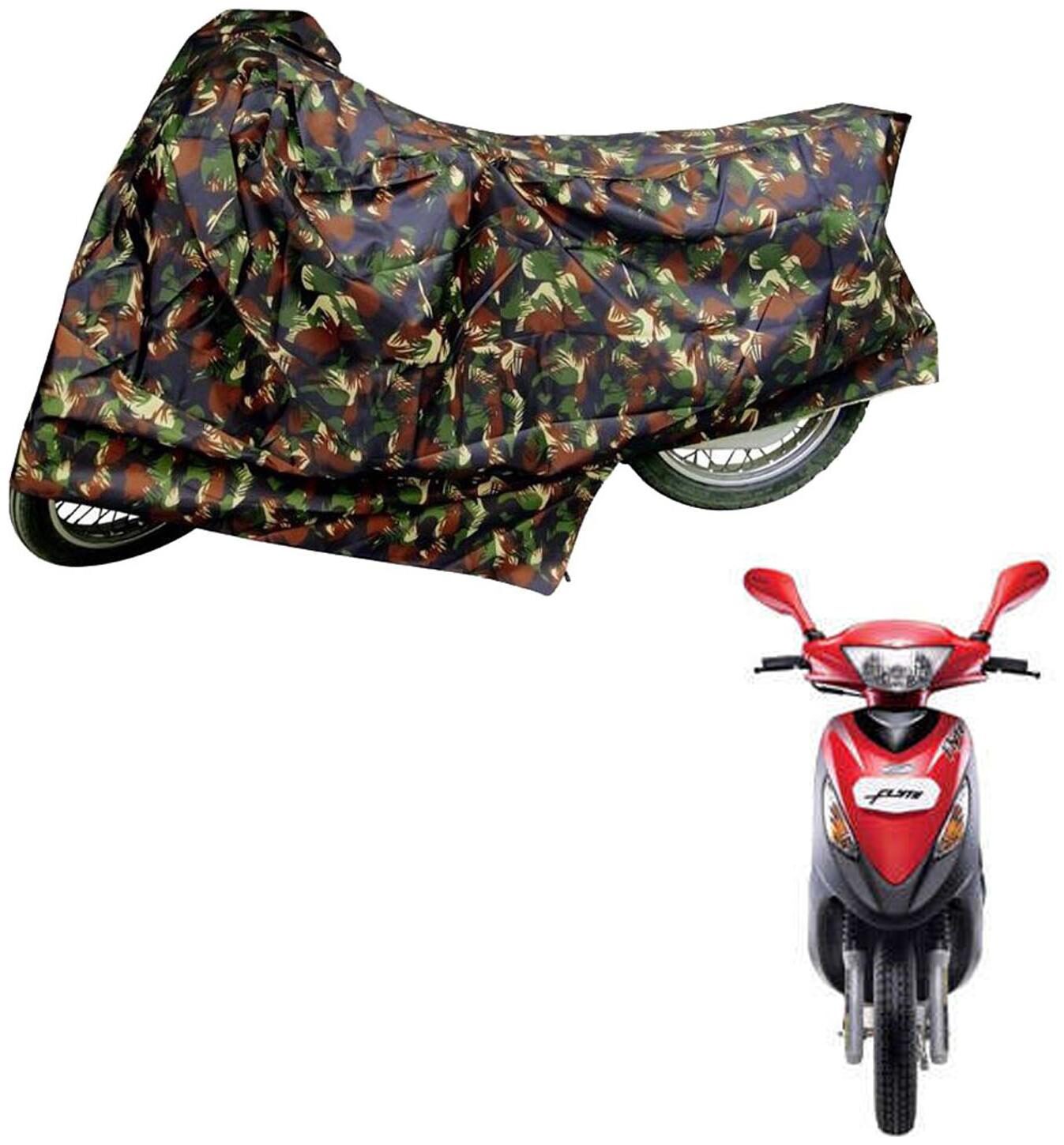 

AutoRetail Two Wheeler Polyster Cover for Mahindra Flyte with Mirror Pocket (Multi Color)