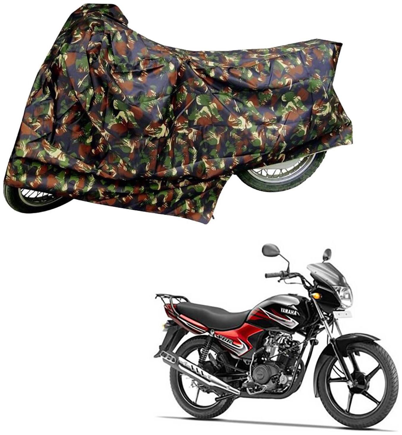 

AutoRetail Two Wheeler Polyster Cover for Yamaha YBR 110 with Sun Protection (Mirror Pocket Multi Color)