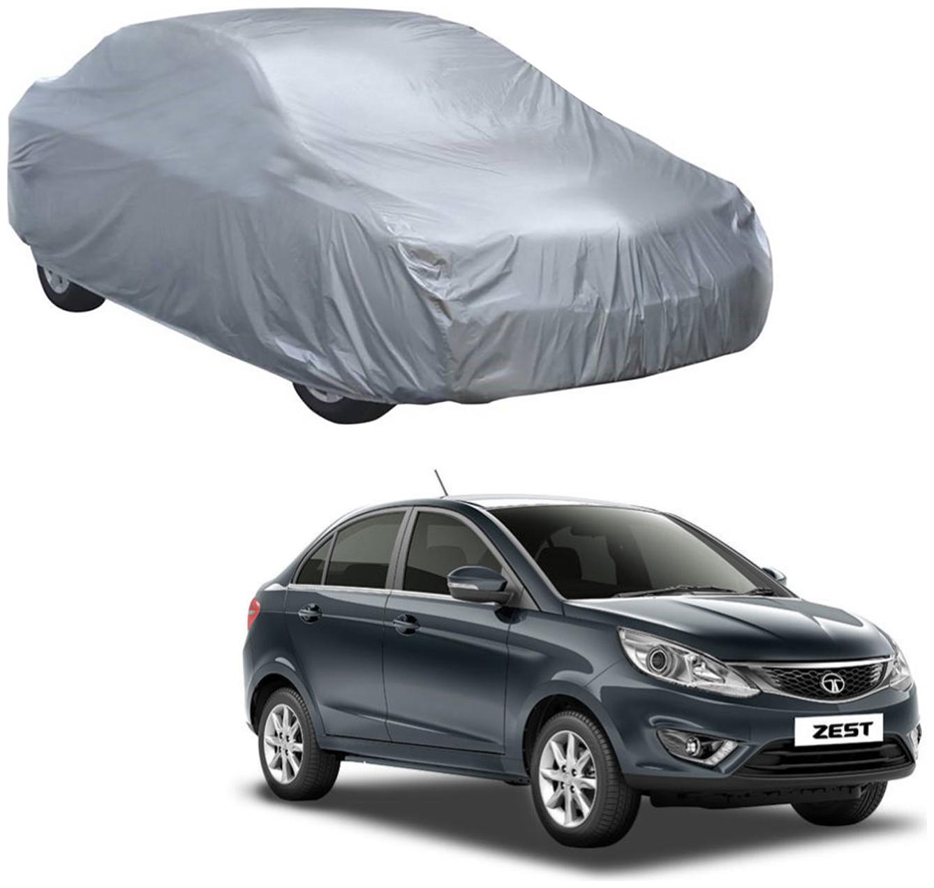 

AutoRetail Tata Zest Silver Matty Car Body Cover for 2019 Model (Triple Stiched without Mirror Pocket)