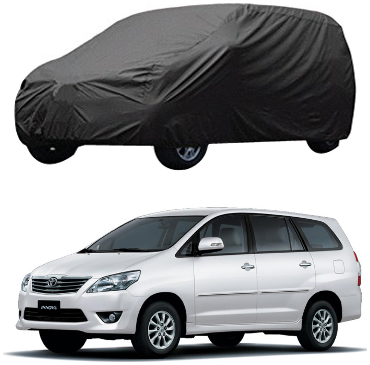 

AutoRetail Toyota INNOVA Grey Car Body Cover for 2010 Model (Triple Stiched without Mirror Pocket)