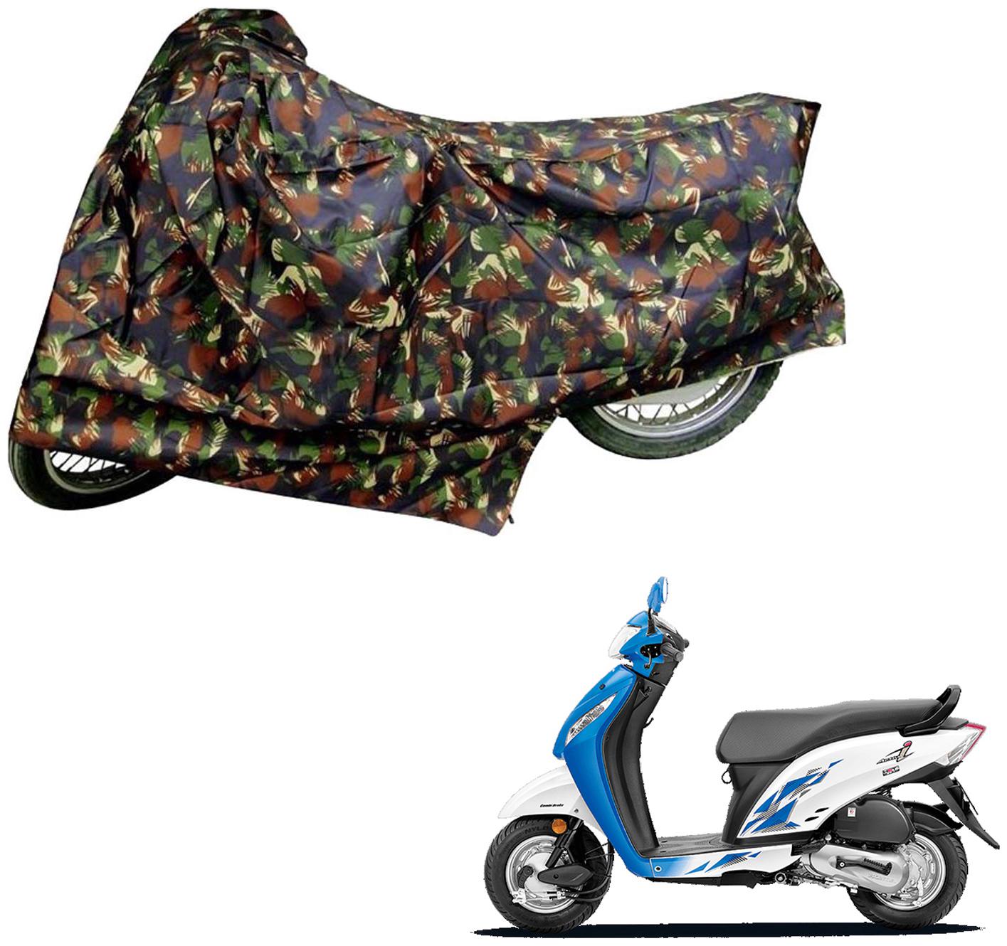 

AutoRetail Two Wheeler Polyster Cover for Honda Activa i with Sun Protection (Mirror Pocket Multi Color)