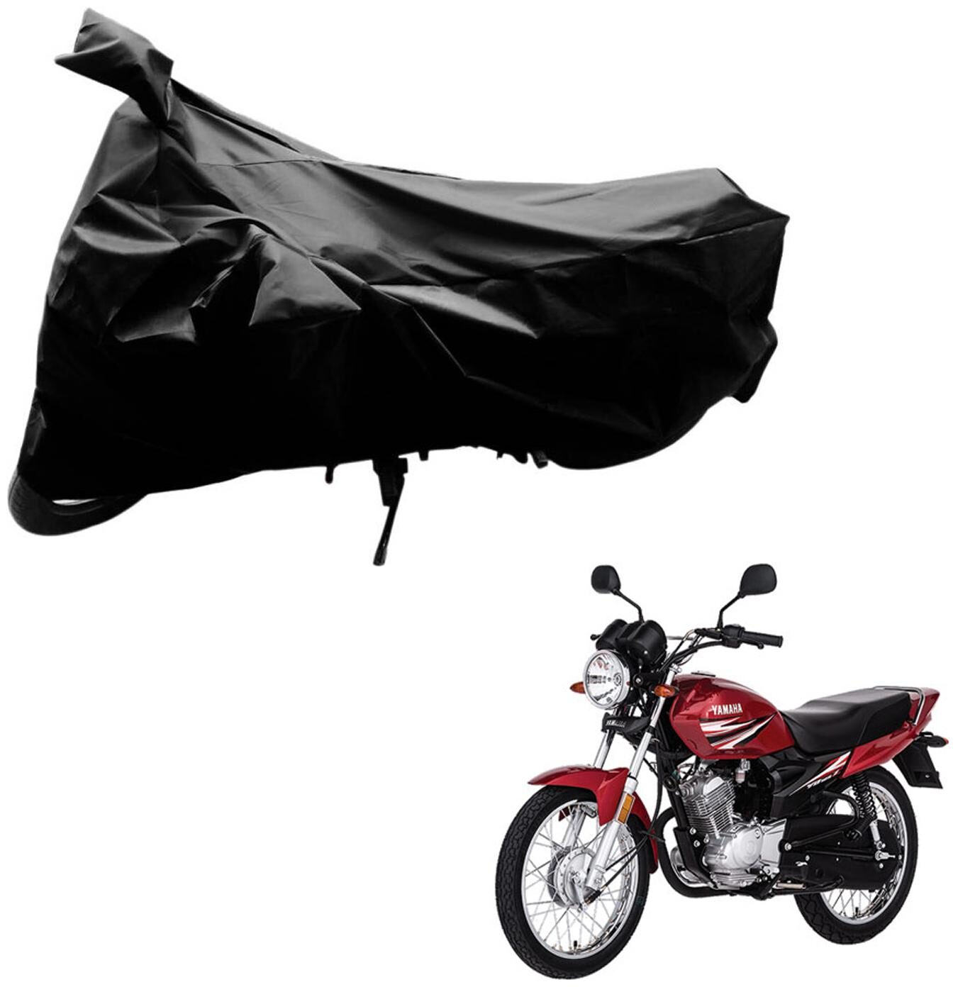 

AutoRetail Two Wheeler Polyster Cover for Yamaha YBR 125 with Sun Protection (Mirror Pocket Black Color)