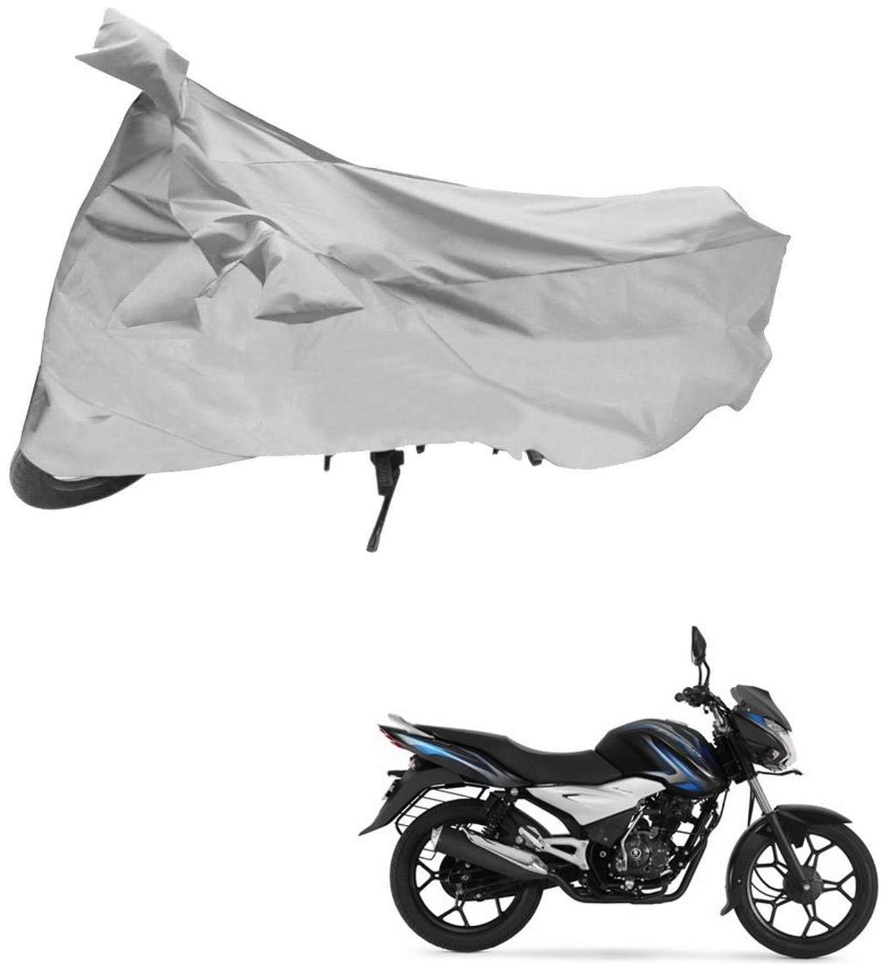 

AutoRetail Two Wheeler Polyster Cover for Bajaj Discover 100T with Sun Protection (Mirror Pocket Silver Color)