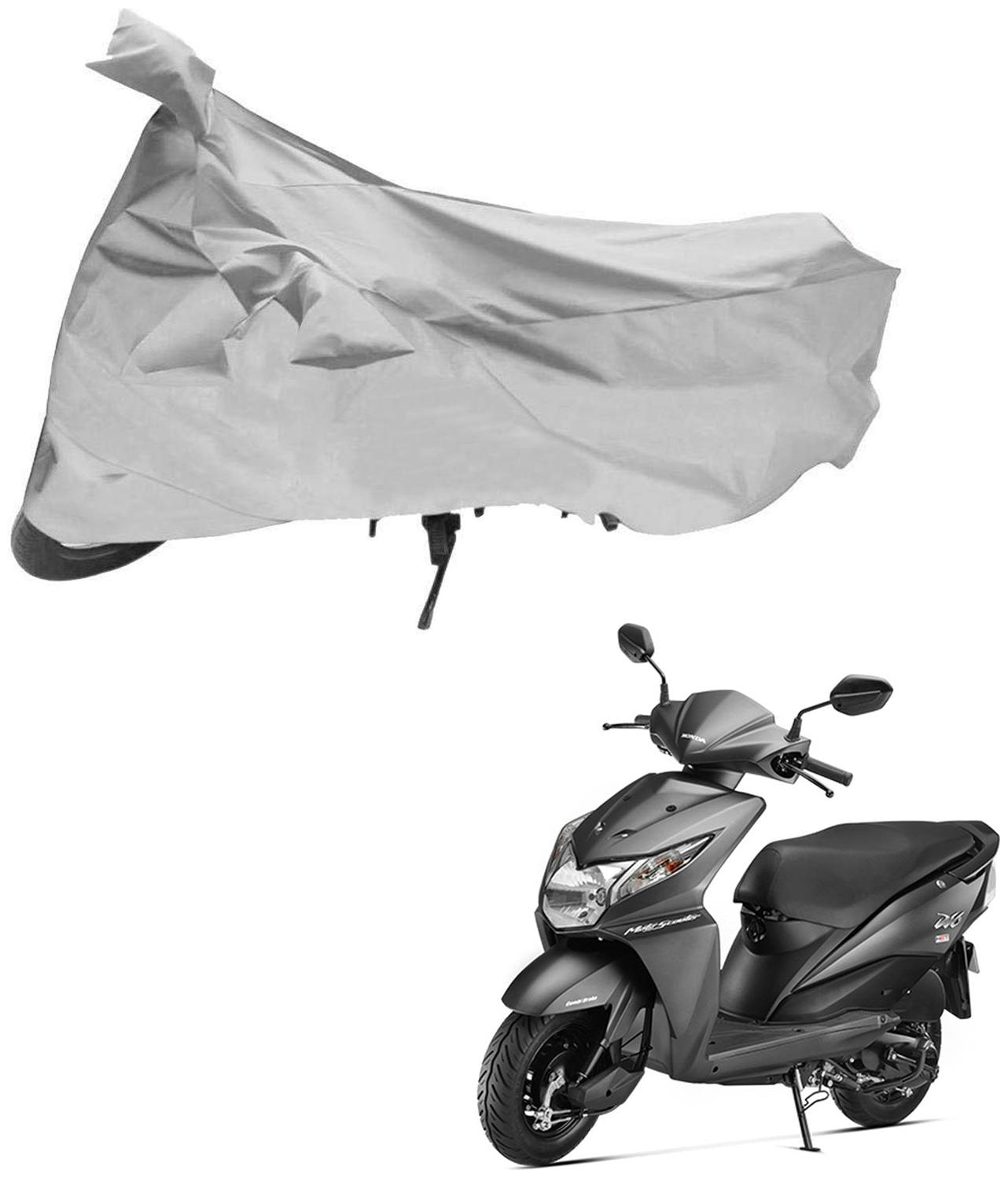 

AutoRetail Two Wheeler Polyster Cover for Honda Dio with Mirror Pocket (Silver Color)